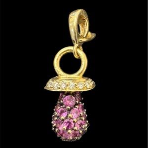 14K Gold Pacifier Pendant